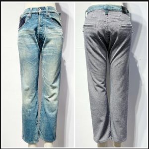 Comme Des Garcons Light Wash houndstooth/solid